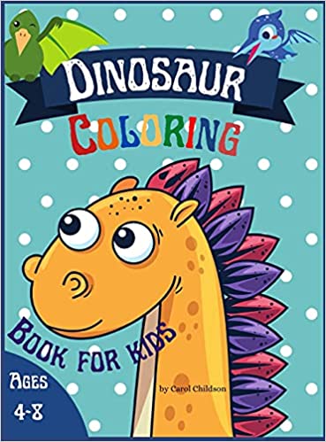 Awesome Dinosaurs Coloring Book Printable Pages Ages 4-8